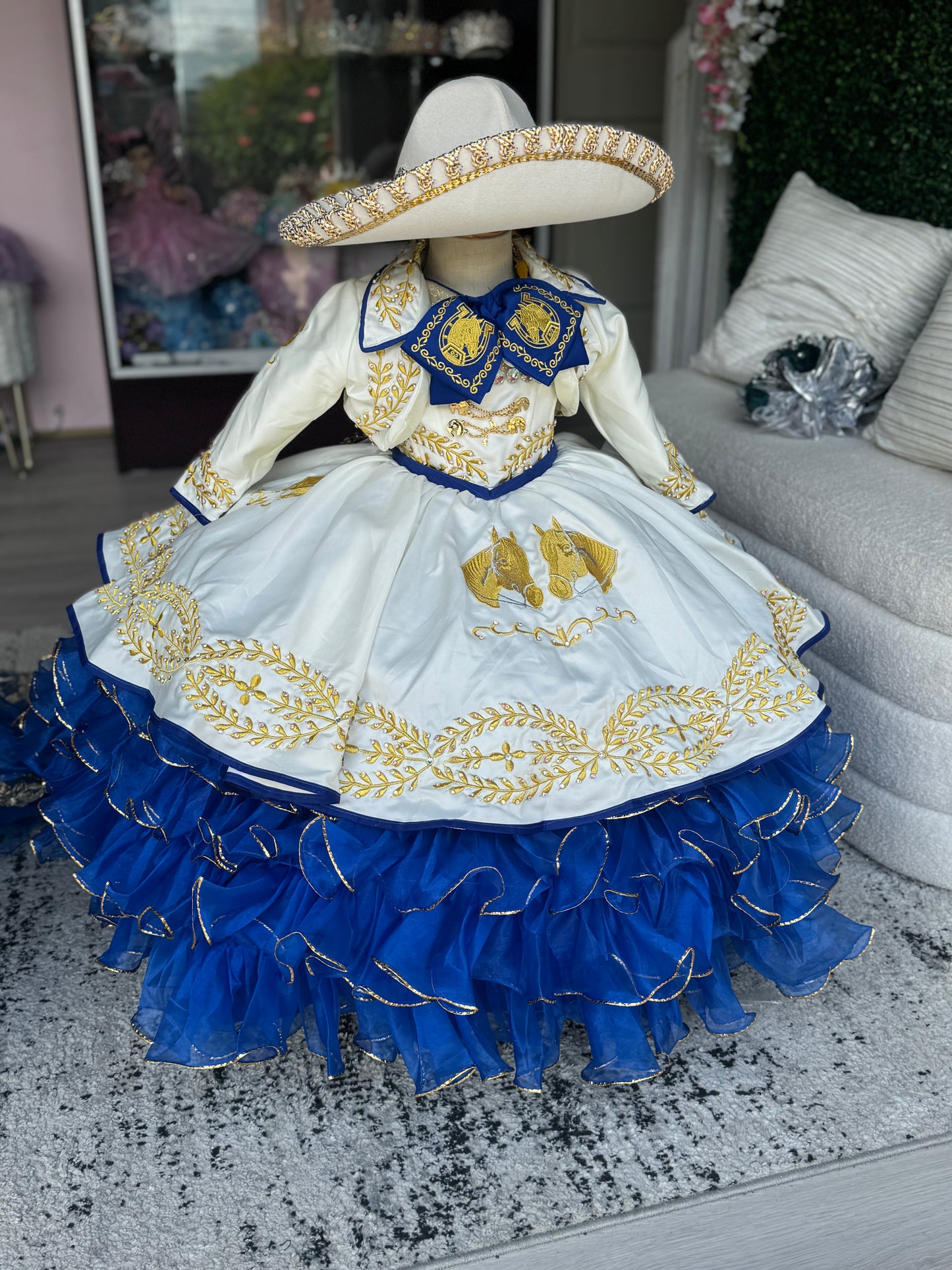 Maria Juana Royal Blue/Ivory