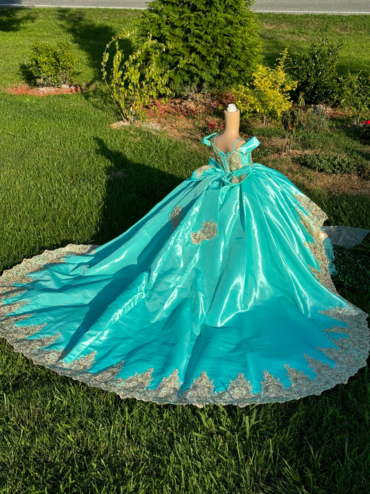 Maryfer Satin Aqua